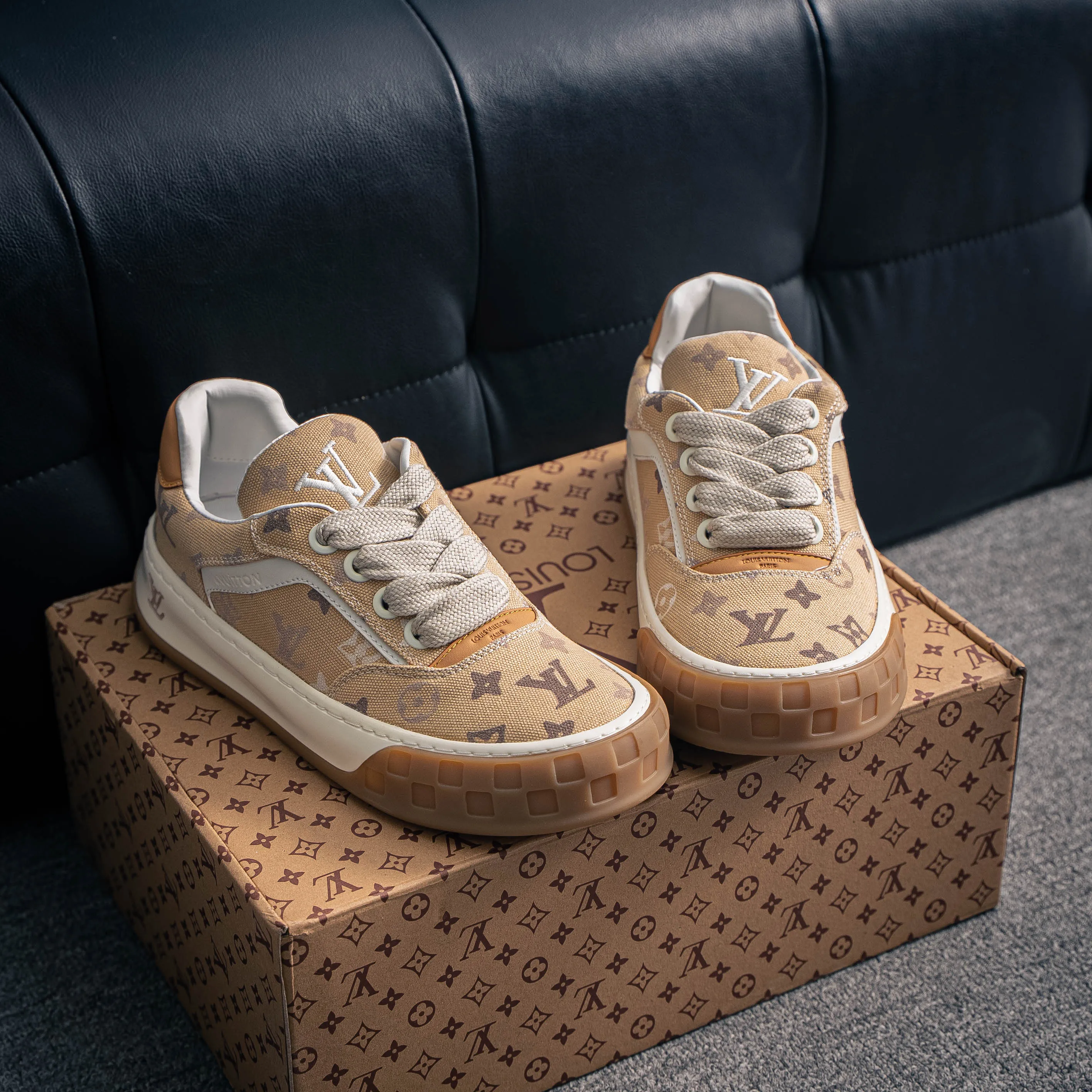 # Premium -- LOUIS VUITTON Tilted Series｜2026 LV Tilted Low Sneakers Series Low-Top Retro Skate Shoes